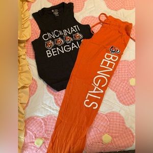 Women’s NFL Team Apparel Cincinnati Bengals pajama set size S